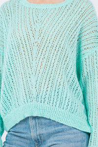 Perforated Knit Pullover