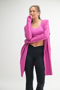Activewear Hooded Longline Cardi