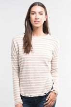 Load image into Gallery viewer, Distressed Stripe Top
