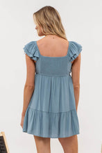 Load image into Gallery viewer, Double Ruffle Sleeves Dress
