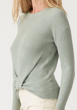 Front Twist Knit Pullover