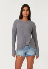 Front Twist Knit Pullover