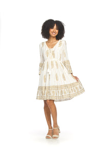 PAPILLON Gold Detailed Dress