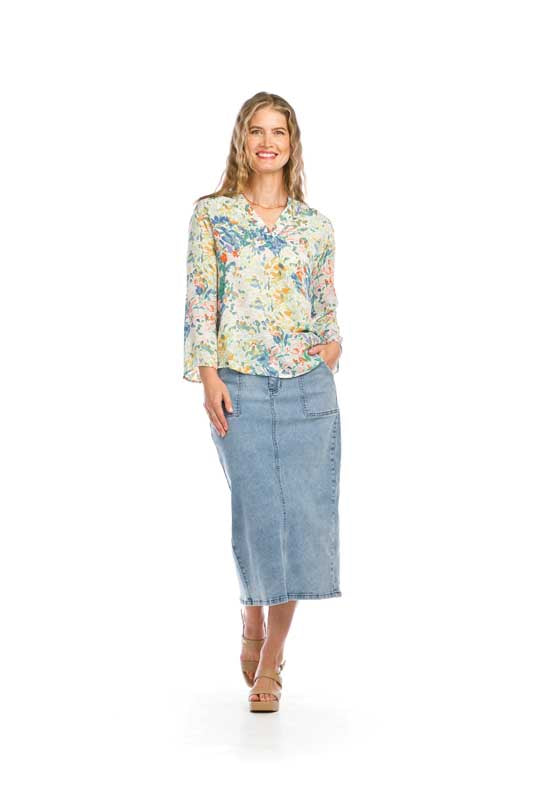 PAPILLON Denim Maxi Skirt