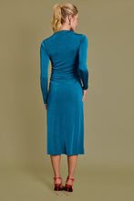 Load image into Gallery viewer, Mock Neck Teal Dress
