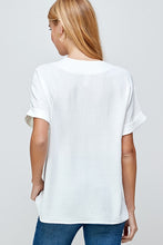 Load image into Gallery viewer, 2H Pleated V-Neck Top
