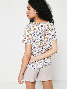 ESPRIT Twist Back Floral Top